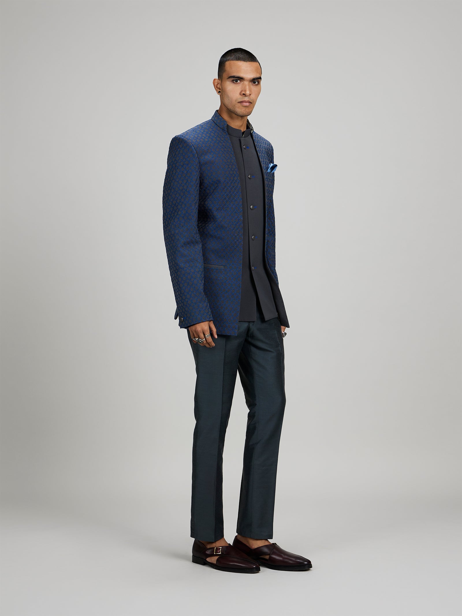 Starrio Layered Bandhgala - Farro