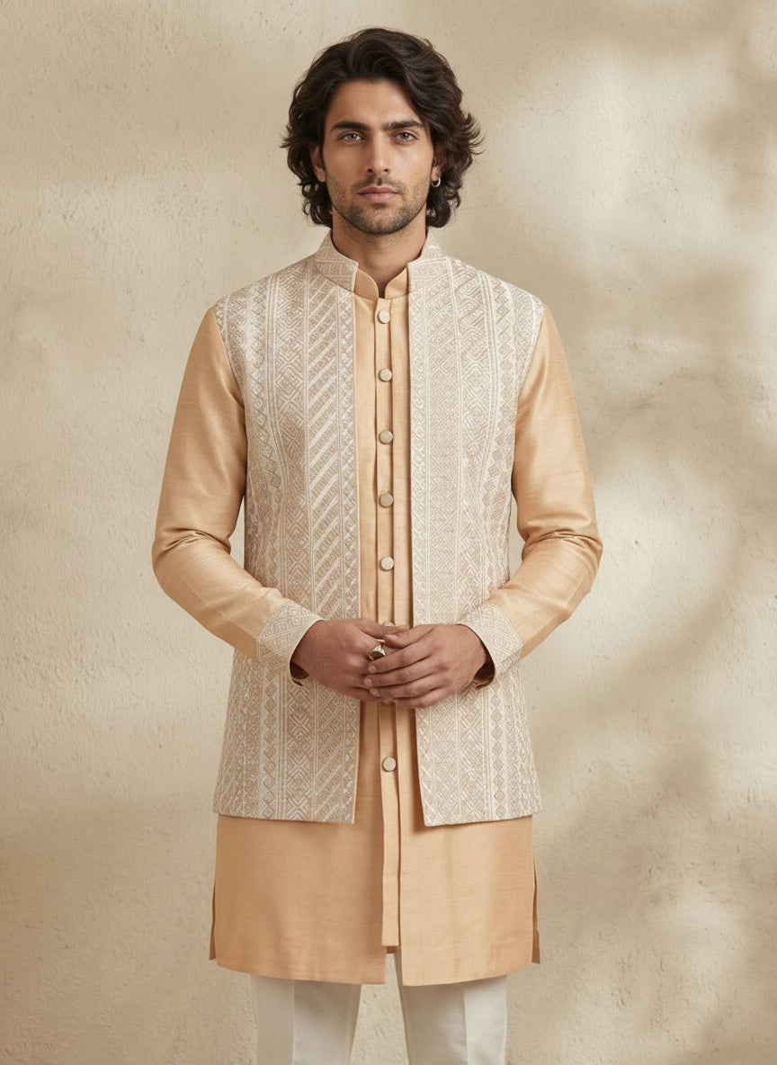 Mosaic Layered Kurta Set - Luki