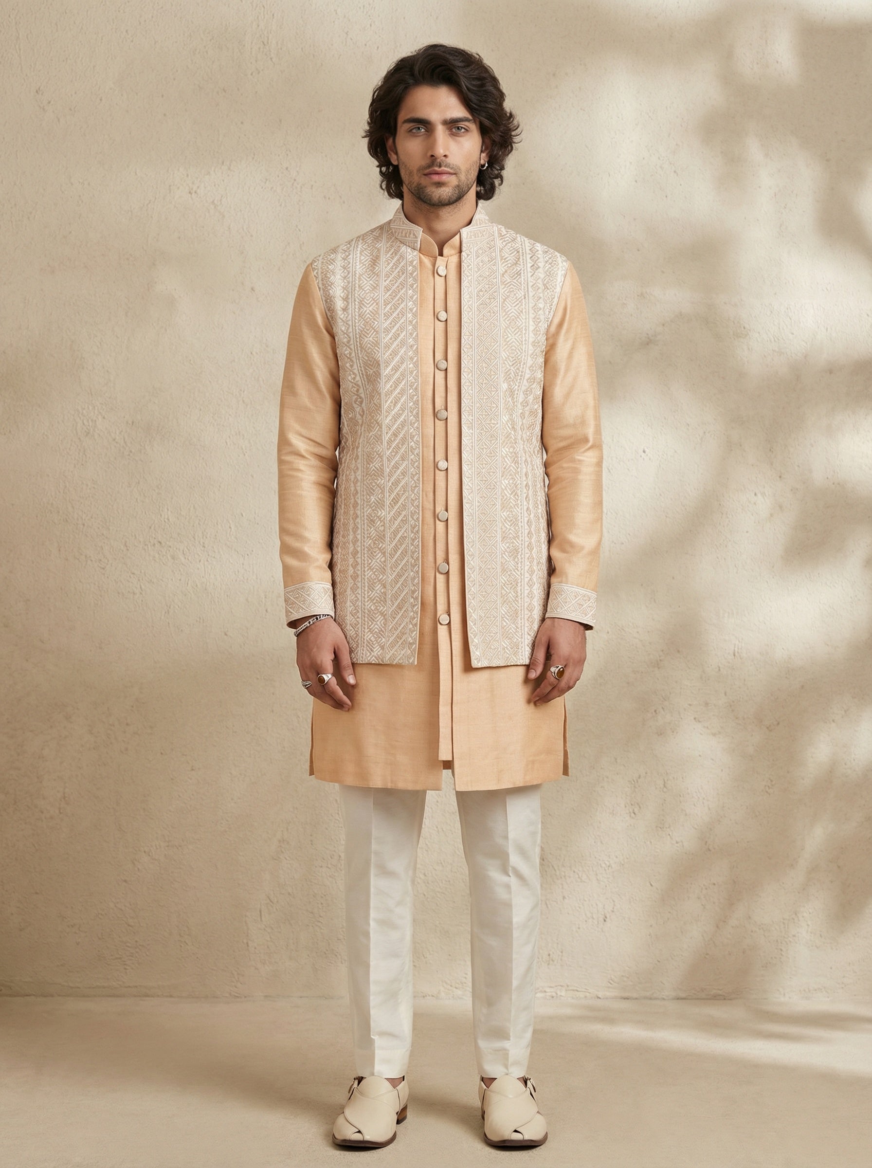 Mosaic Layered Kurta Set - Luki