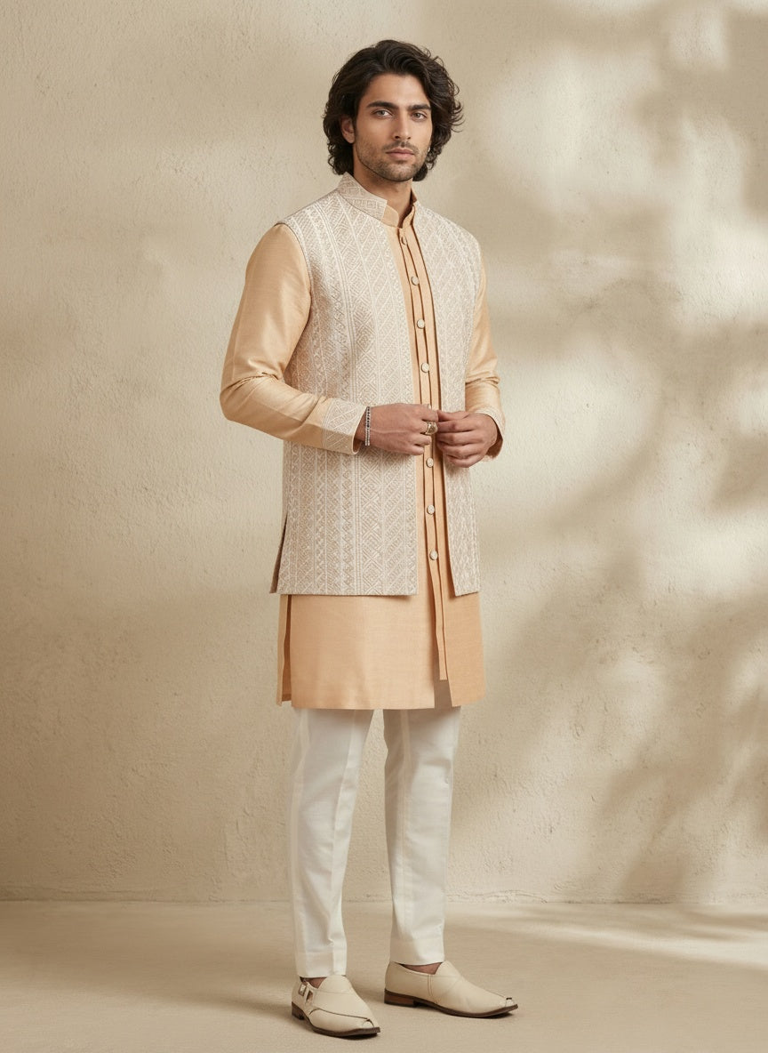 Mosaic Layered Kurta Set - Luki