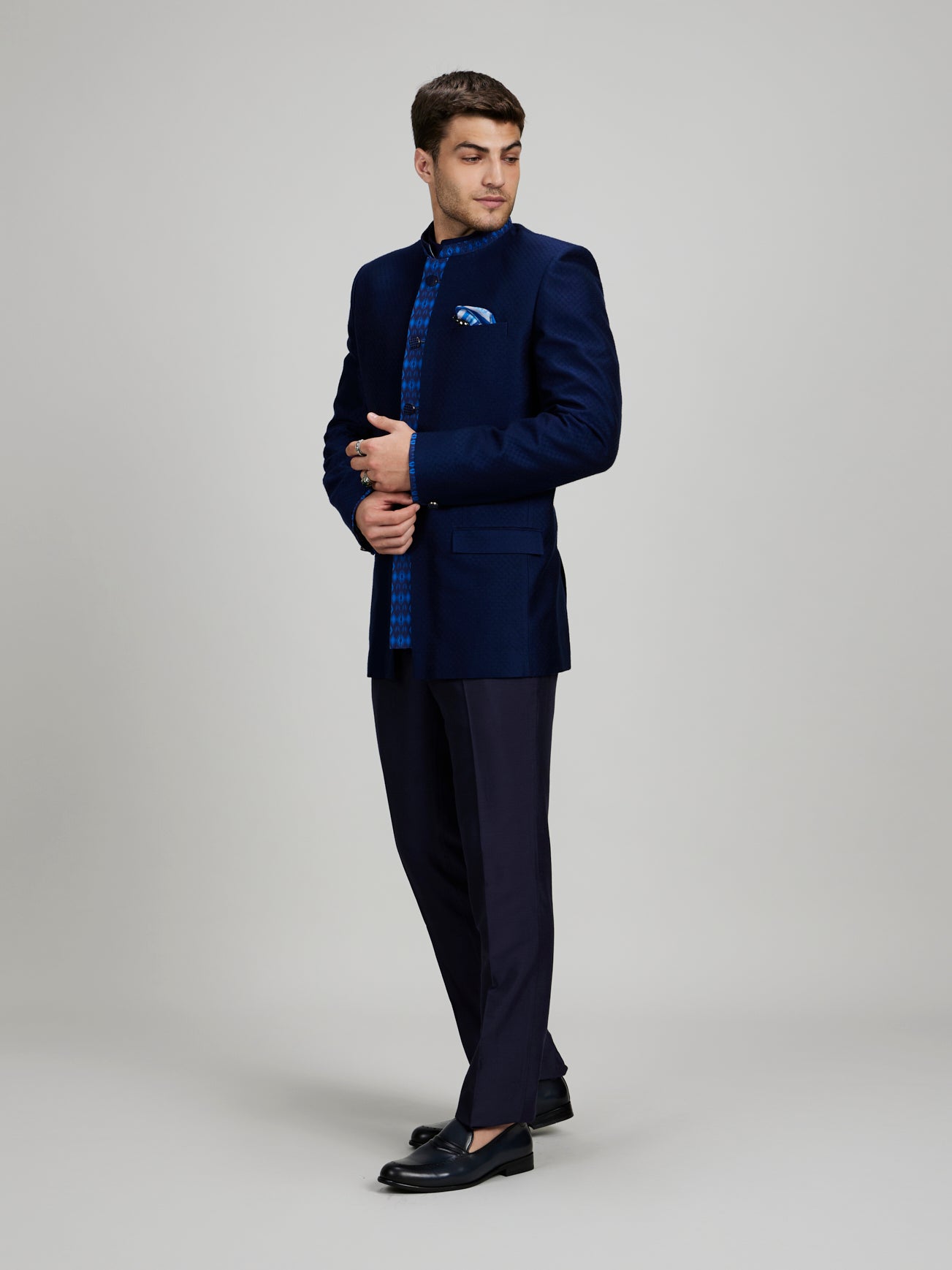 Ikat Layered Bandhgala - Tarek
