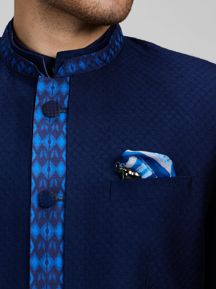 Ikat Layered Bandhgala - Tarek