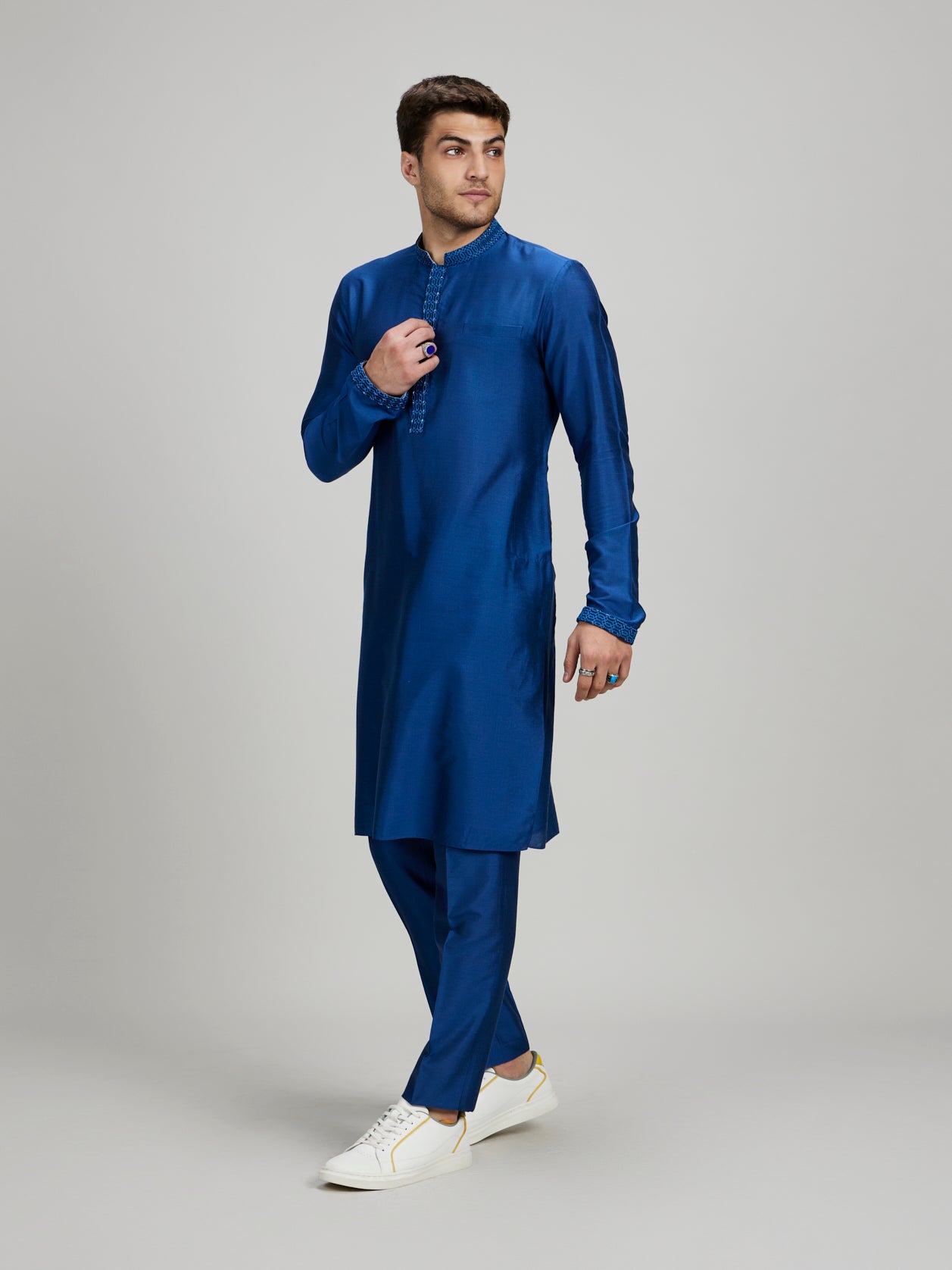 Gridiron Kurta Set - Yazan