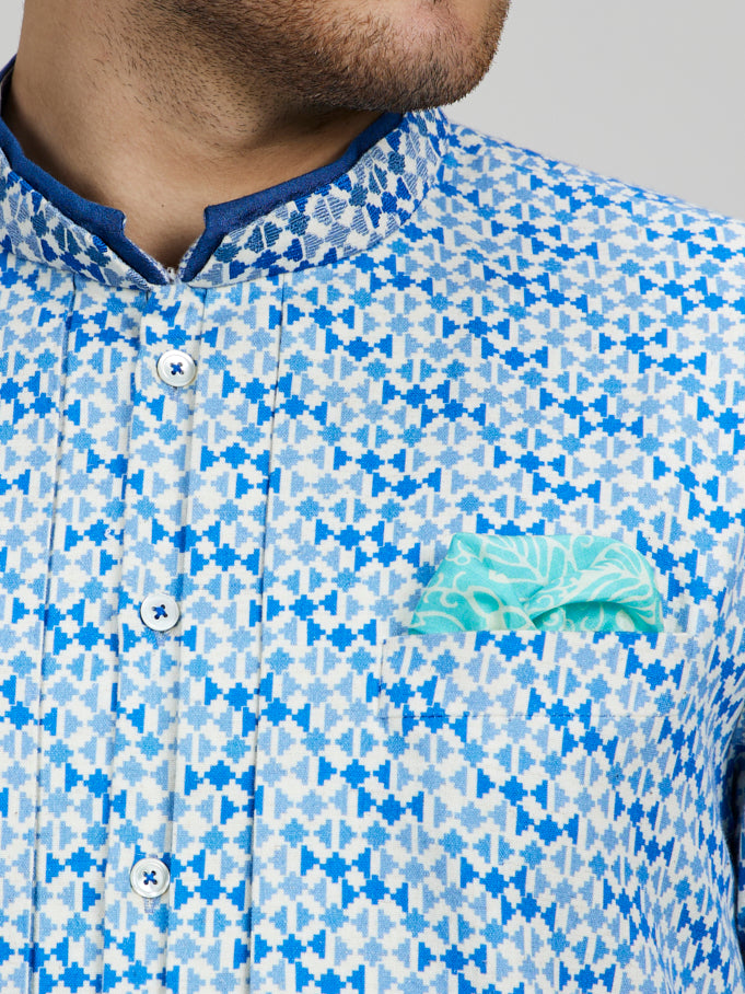 Pixel Layered Kurta Set - Zeke