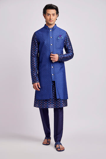 Griffin Layered Sleeveless Sherwani - Ivan