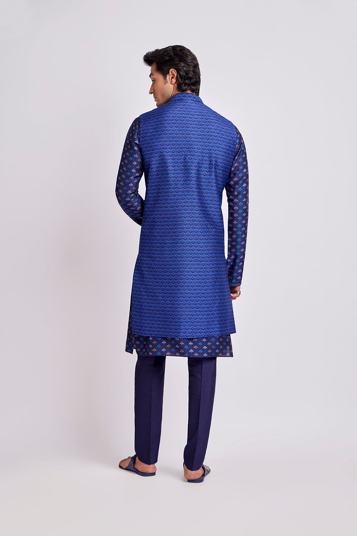 Griffin Layered Sleeveless Sherwani - Ivan