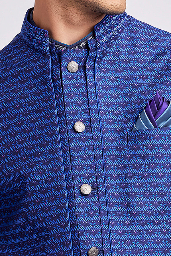 Griffin Layered Sleeveless Sherwani - Ivan